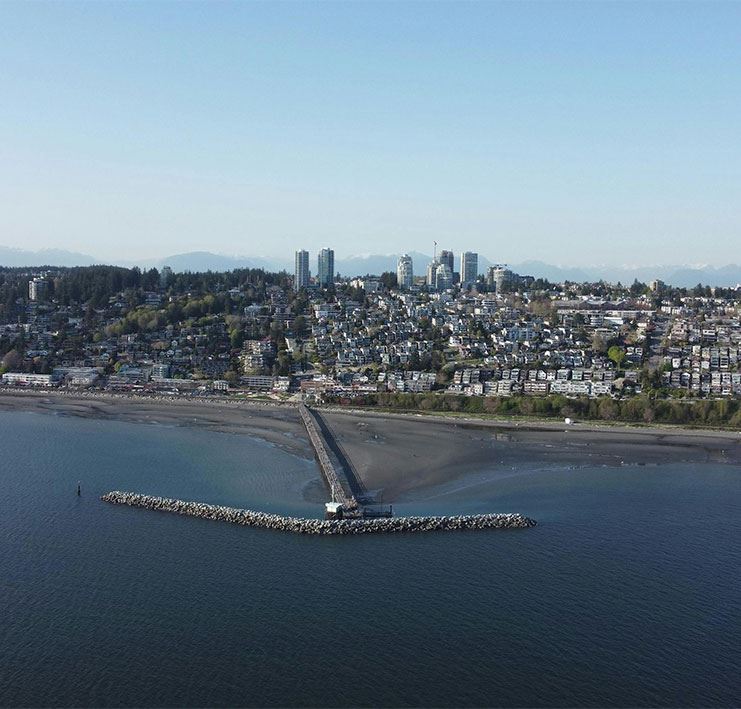 aerial view of White Rock 