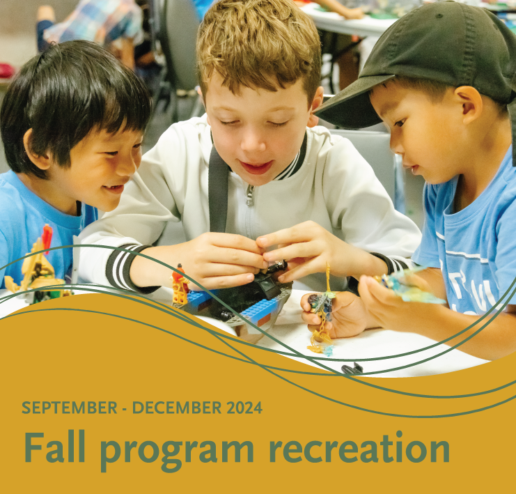 group of kids building Lego, Fall Recreation Guide