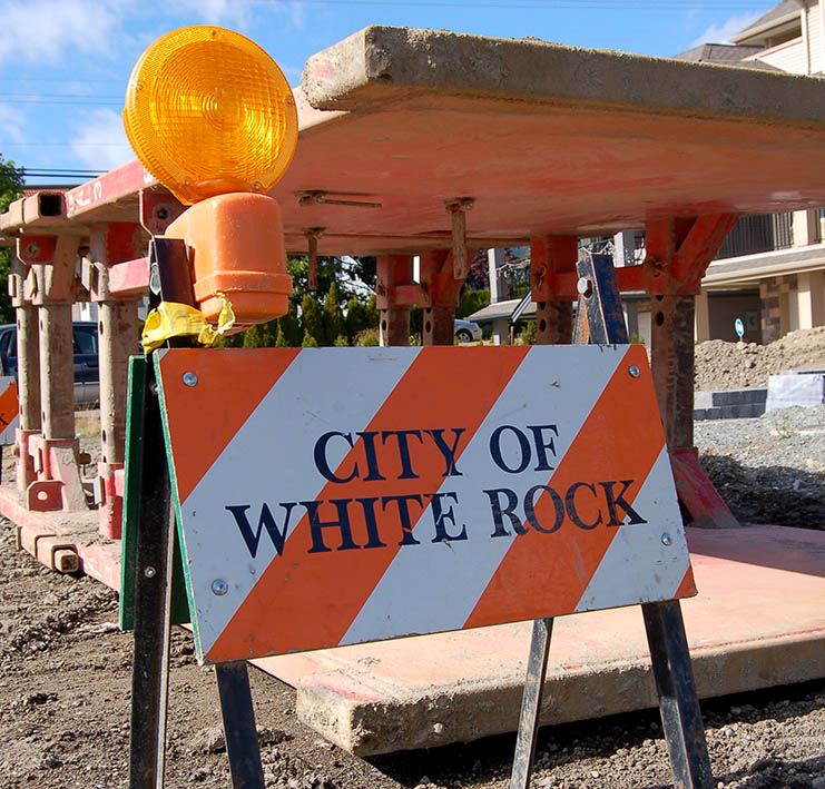City of White Rock Construction Sign