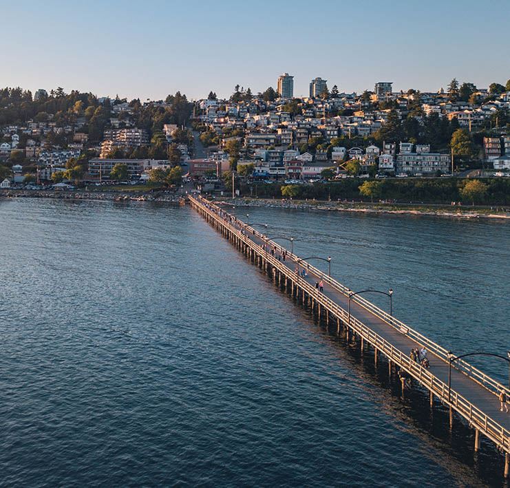 Waterfront of White Rock from the Air - Jeff Browne Photography