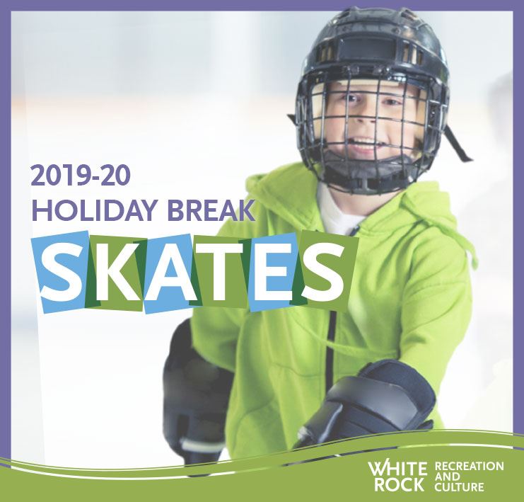 2019-20 Holiday Break Skates - Boy skating wtih helmet and gloves