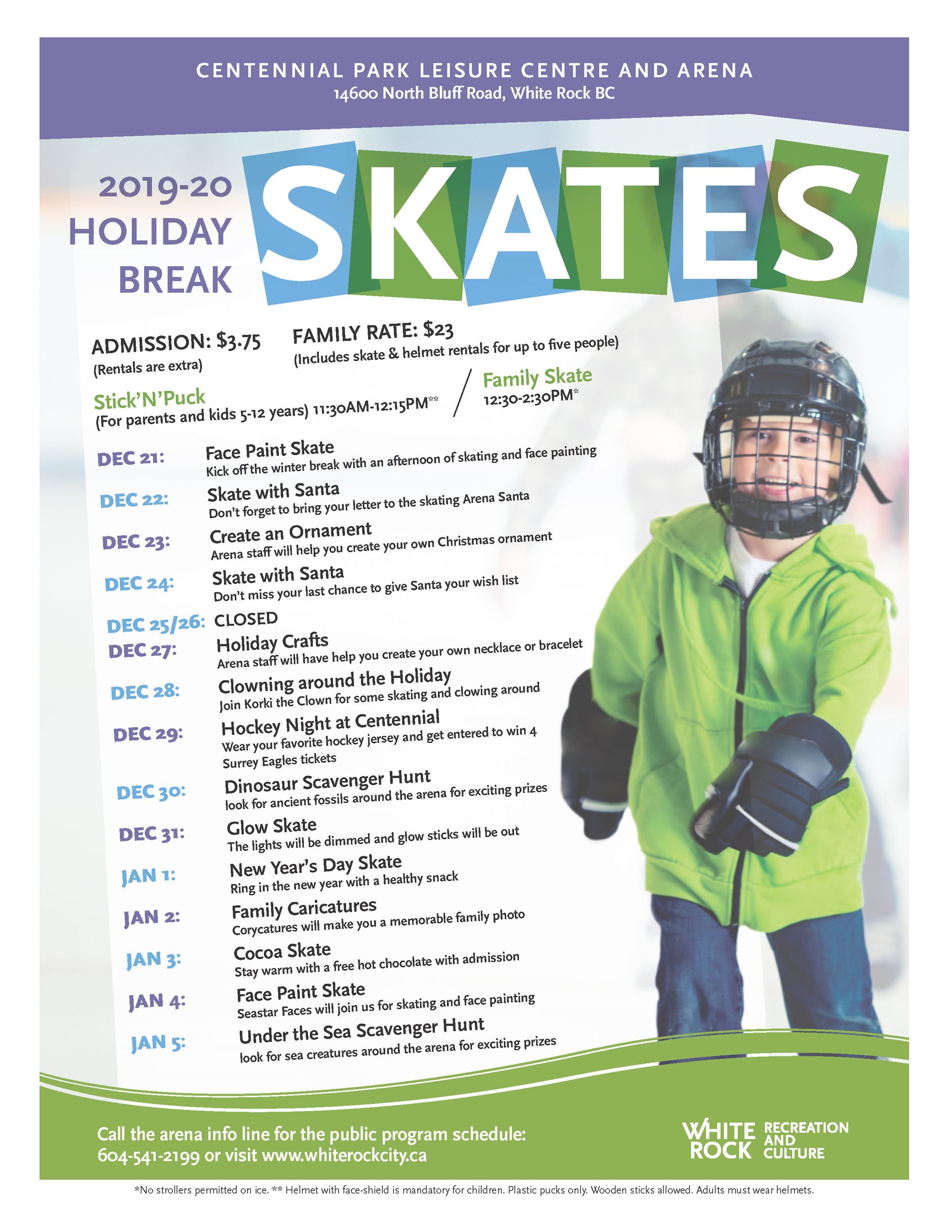 2019-20 Holiday Break Skates Poster