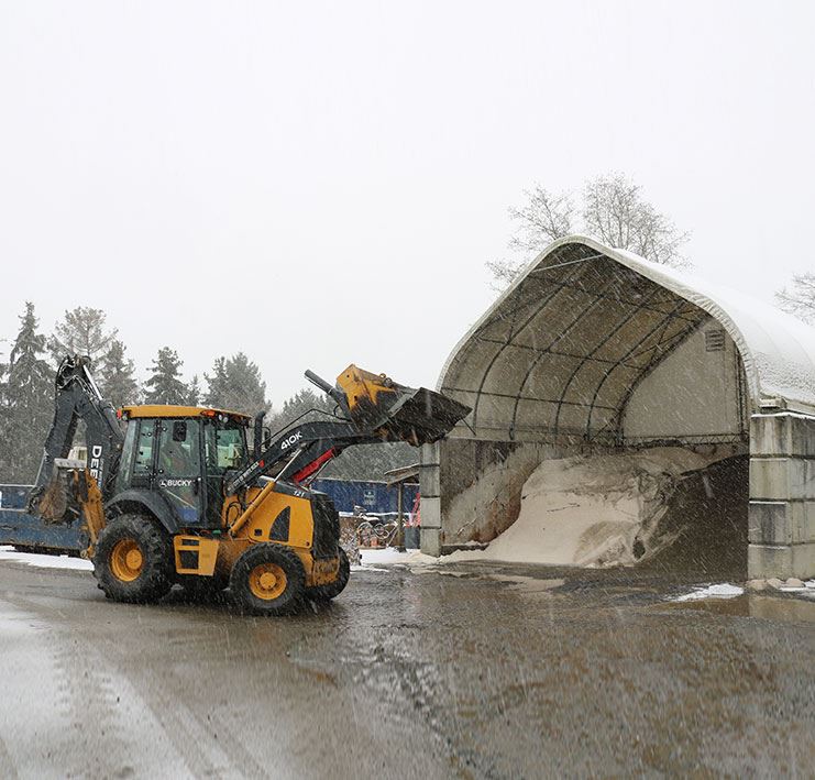 Snow Salt Dome at the City of White Rock Public Works Yard.