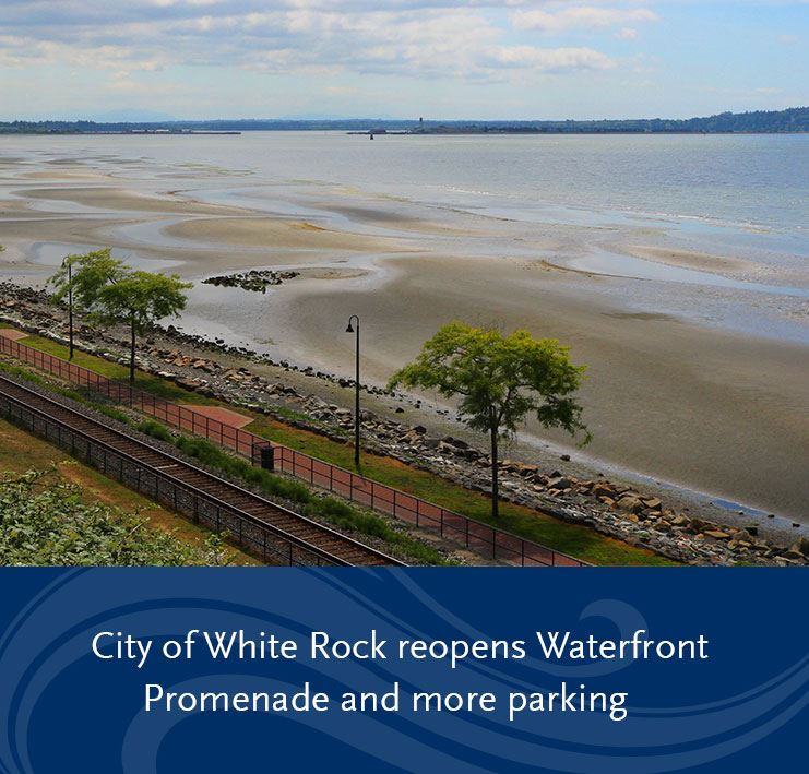 waterfront promenade and beach waterfront at White Rock, BC