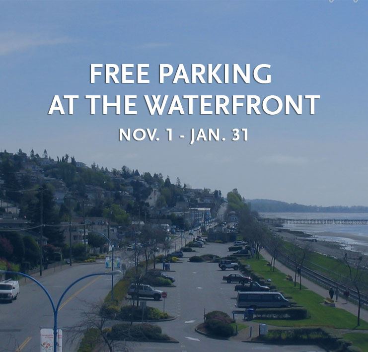 Free Parking at the White Rock Waterfront Nov. 1 - Jan. 31