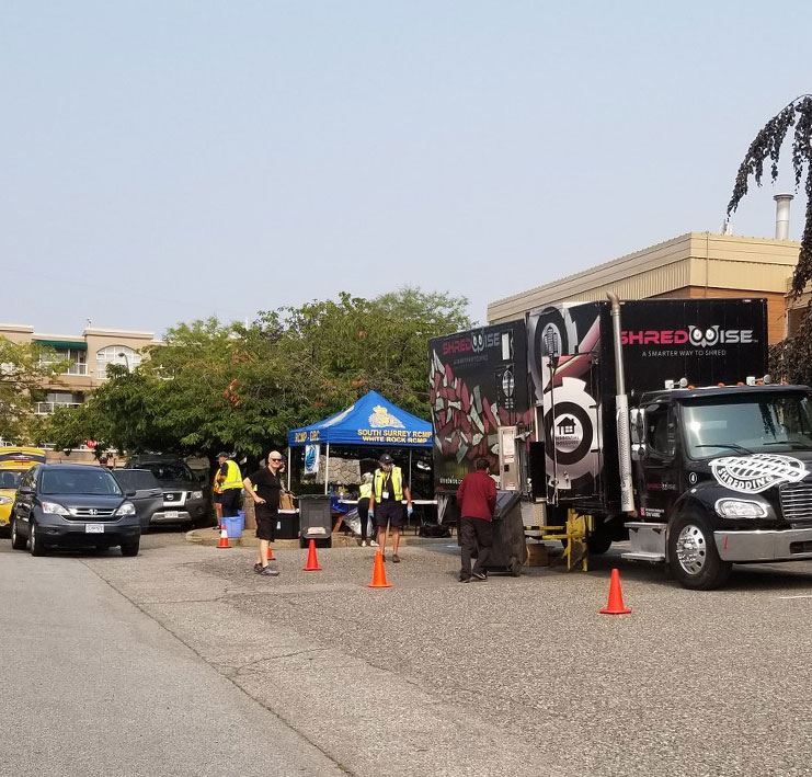 Whtie Rock RCMP shred-a-thon event