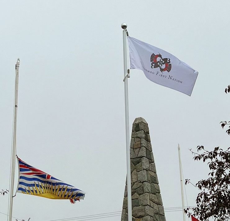 Semiahmoo First Nation flag raising