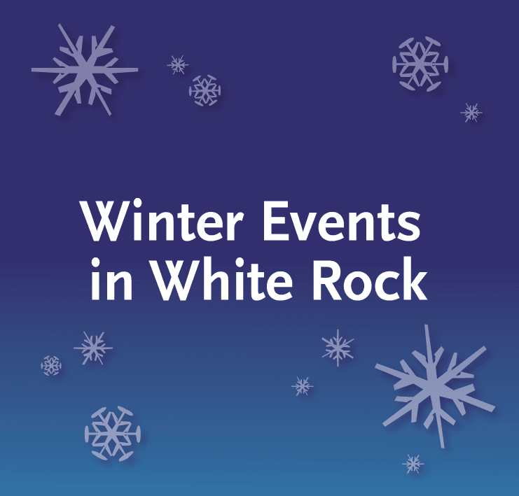 Winter events in White Rock, snow flakes