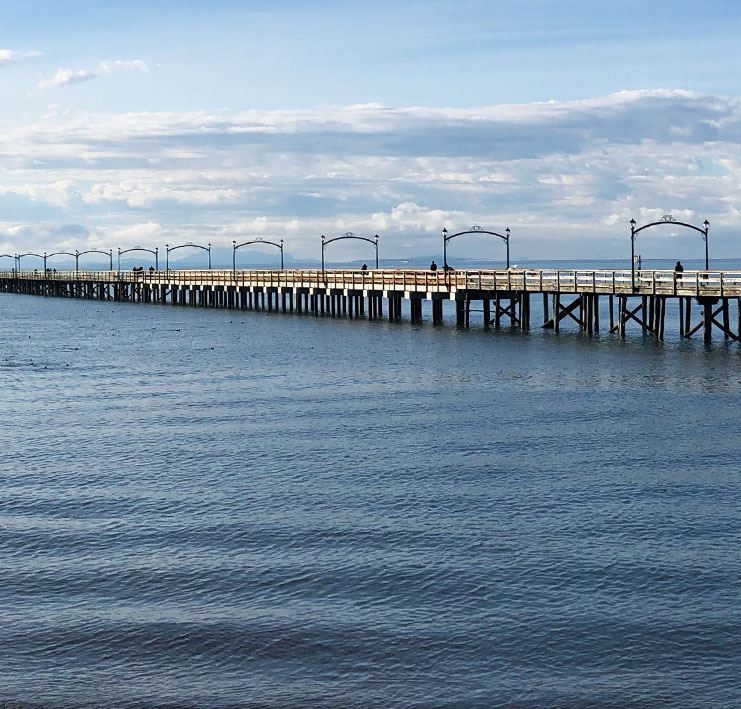 White Rock Pier and ocean