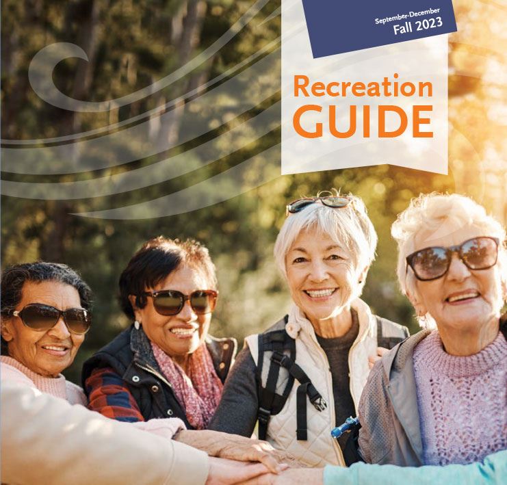 seniors group outside during fall, White Rock Recreation Guide Fall 2023