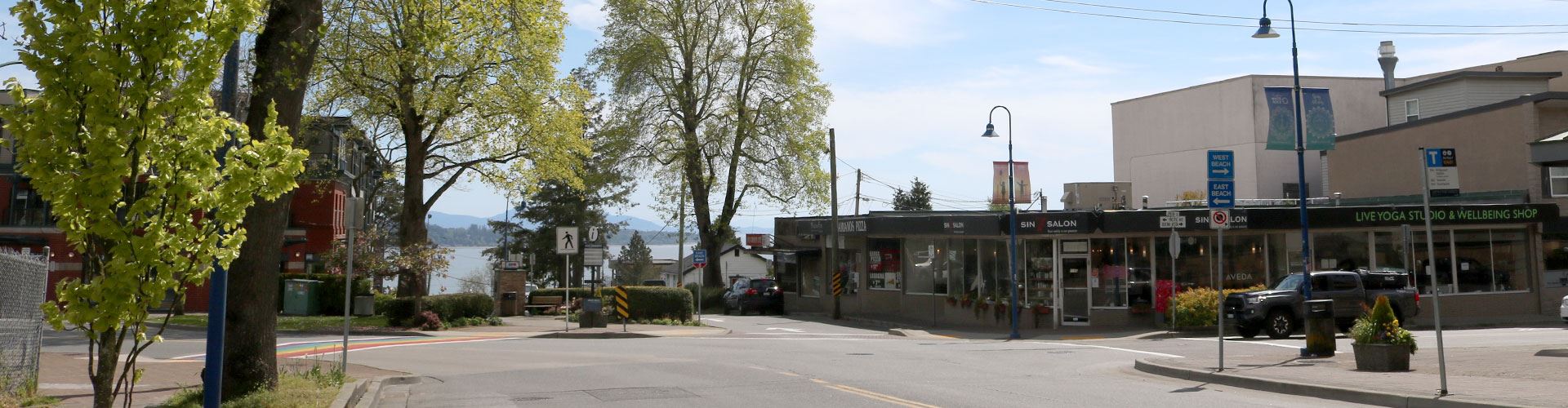Five Corners shopping and business district in White Rock