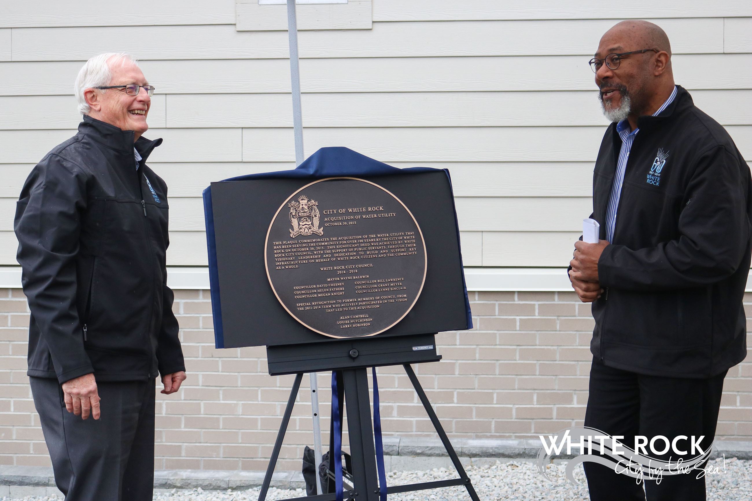 Council Unveiling Plaques at the Merklin Pumping Station