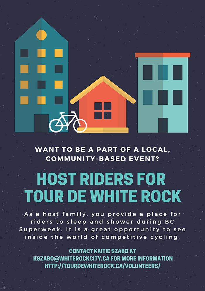 Host Housing Recruitment Flyer Tour de White Rock