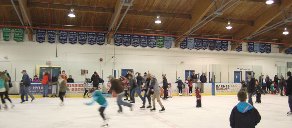 public skating at ice rink 
