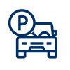 icon, car with parking symbol