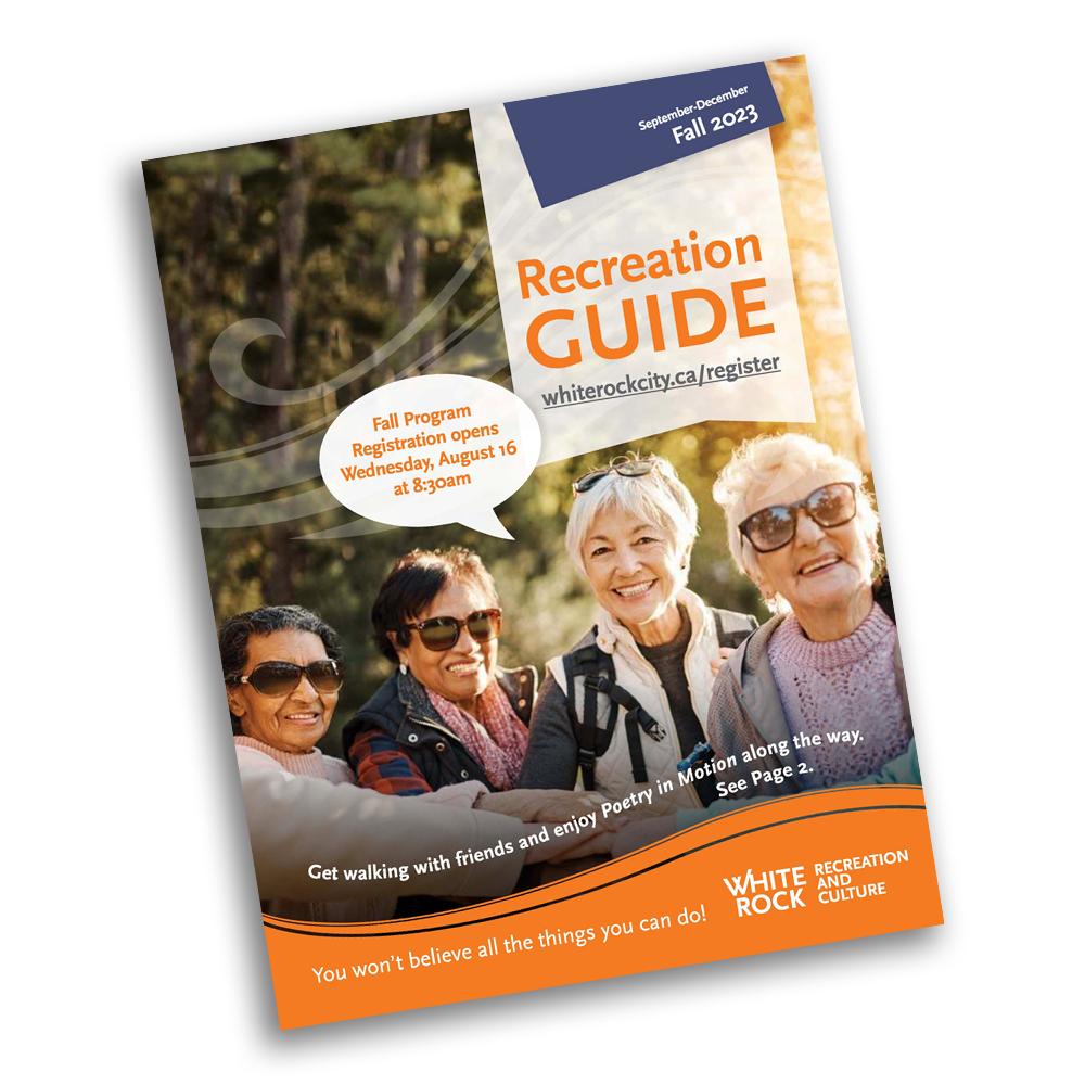 4 women outisde at Fall, Recreation Guide