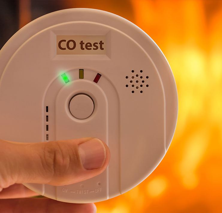 carbon monoxide alarm, test